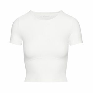 aritzia TNA white butter bound t-shirt